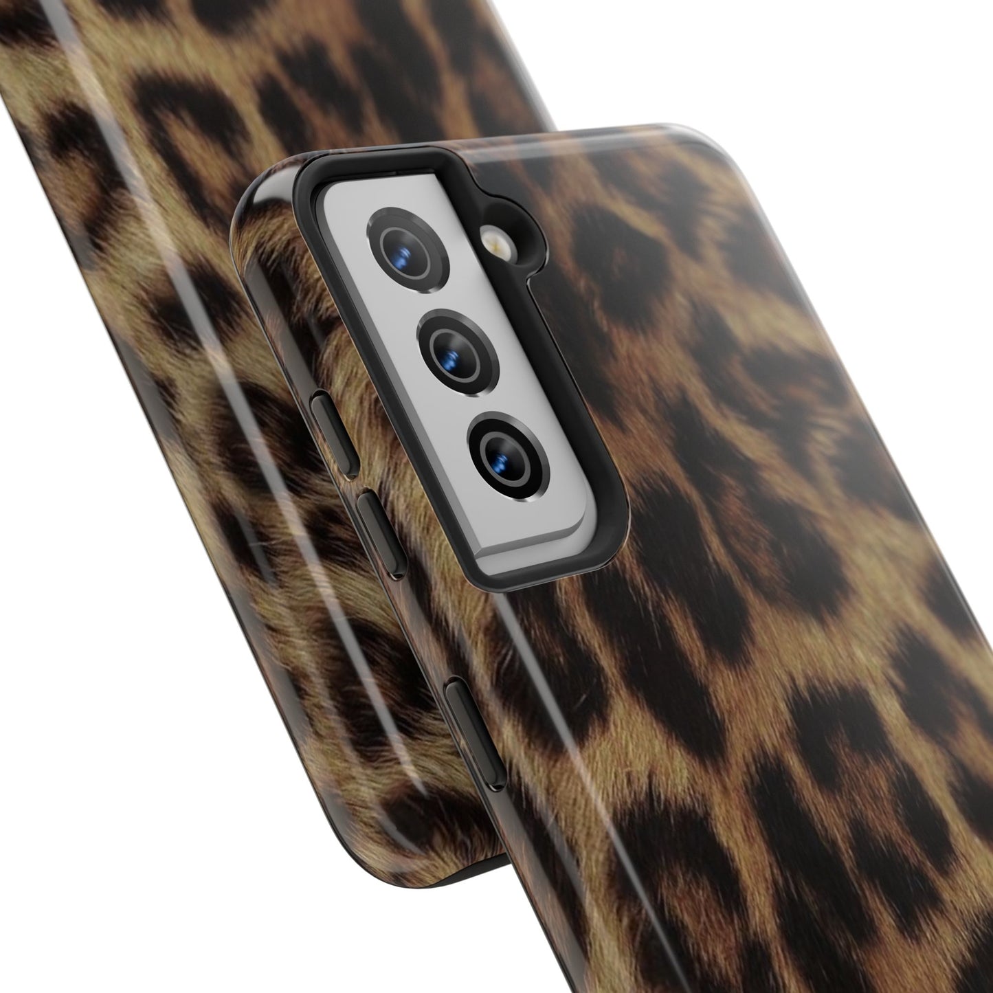 Leopard Print Tough Phone Case — Durable Animal-Print Protective Cover