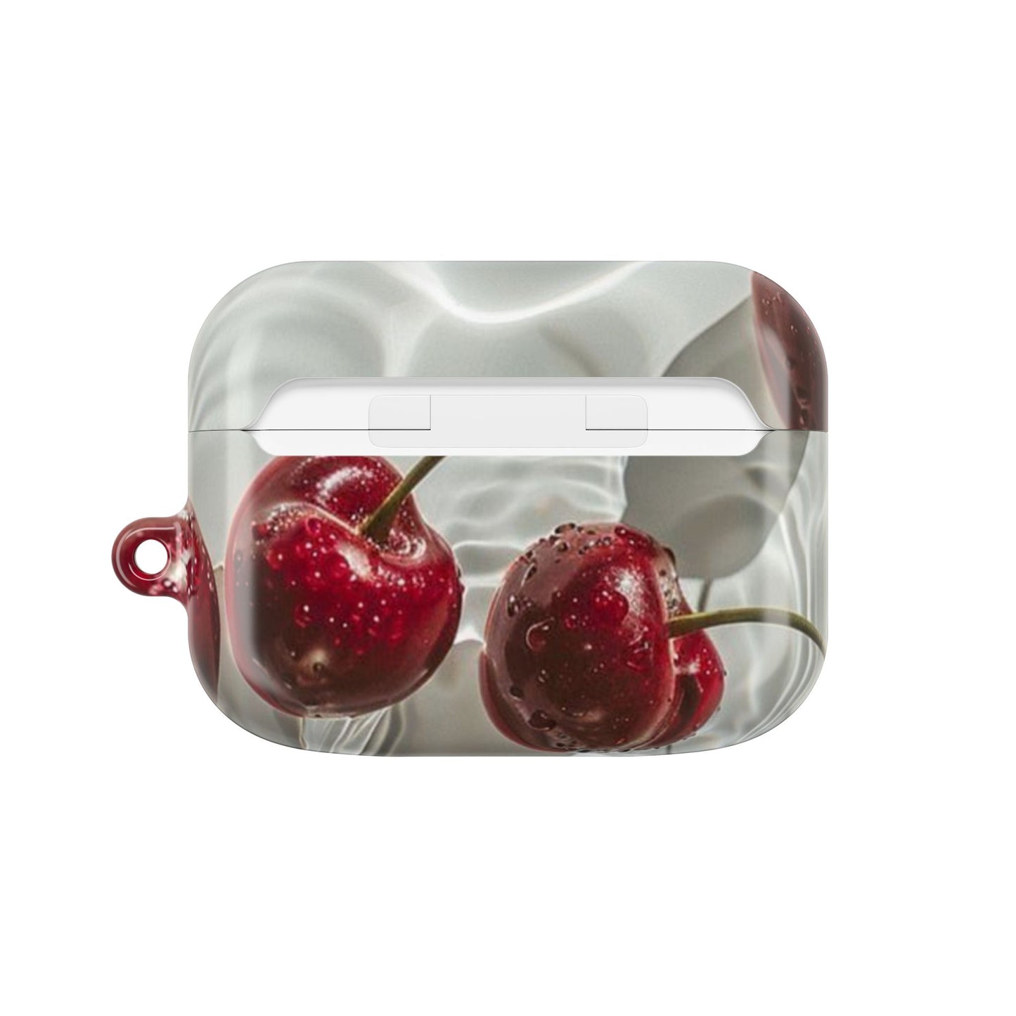 Cherry Splash AirPod Case — Glossy Red Cherry Protective Case