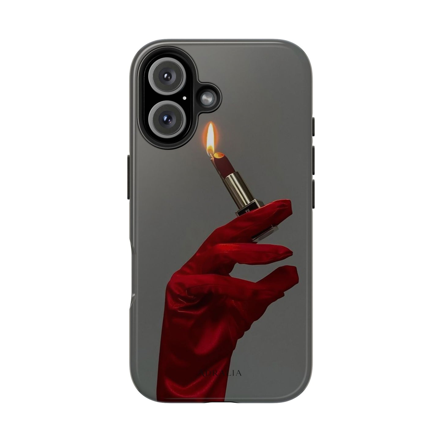 Red Glove Lighter Tough Phone Case — Dark Gothic Flame Protective Cover