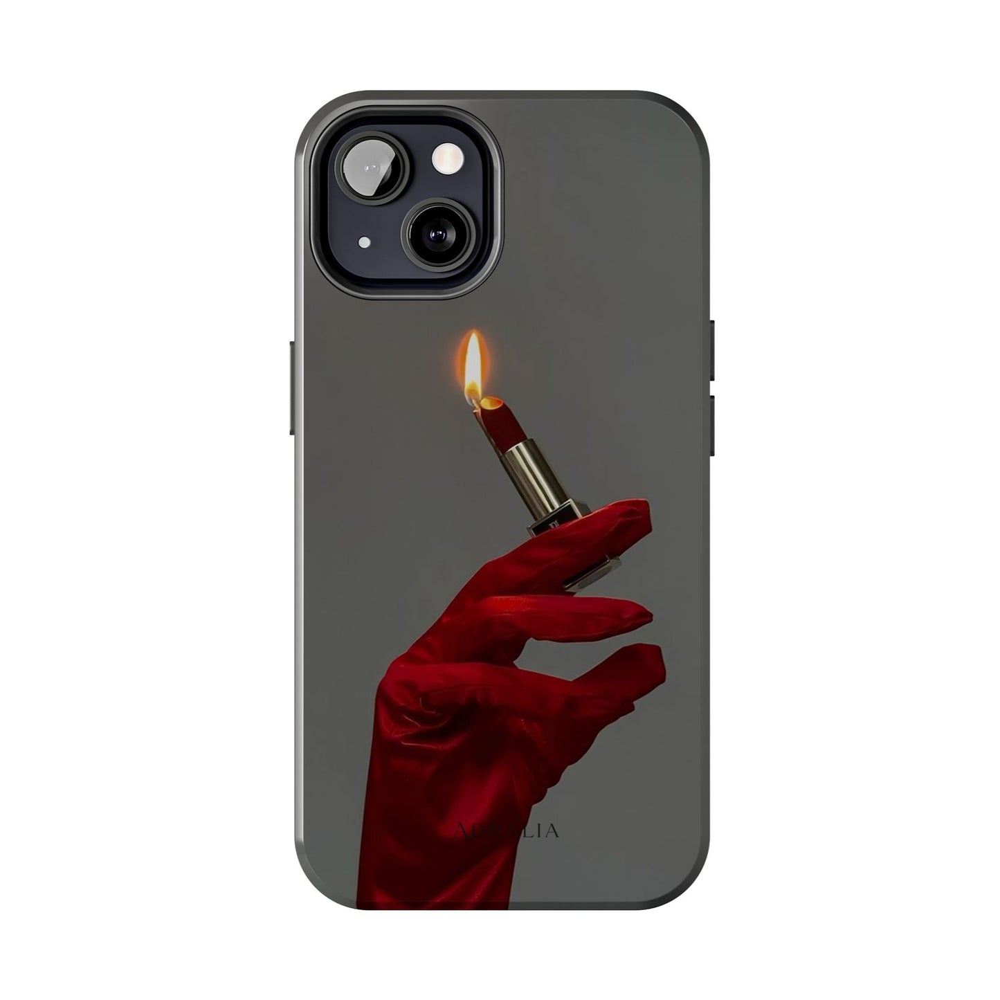 Red Glove Lighter Tough Phone Case — Dark Gothic Flame Protective Cover