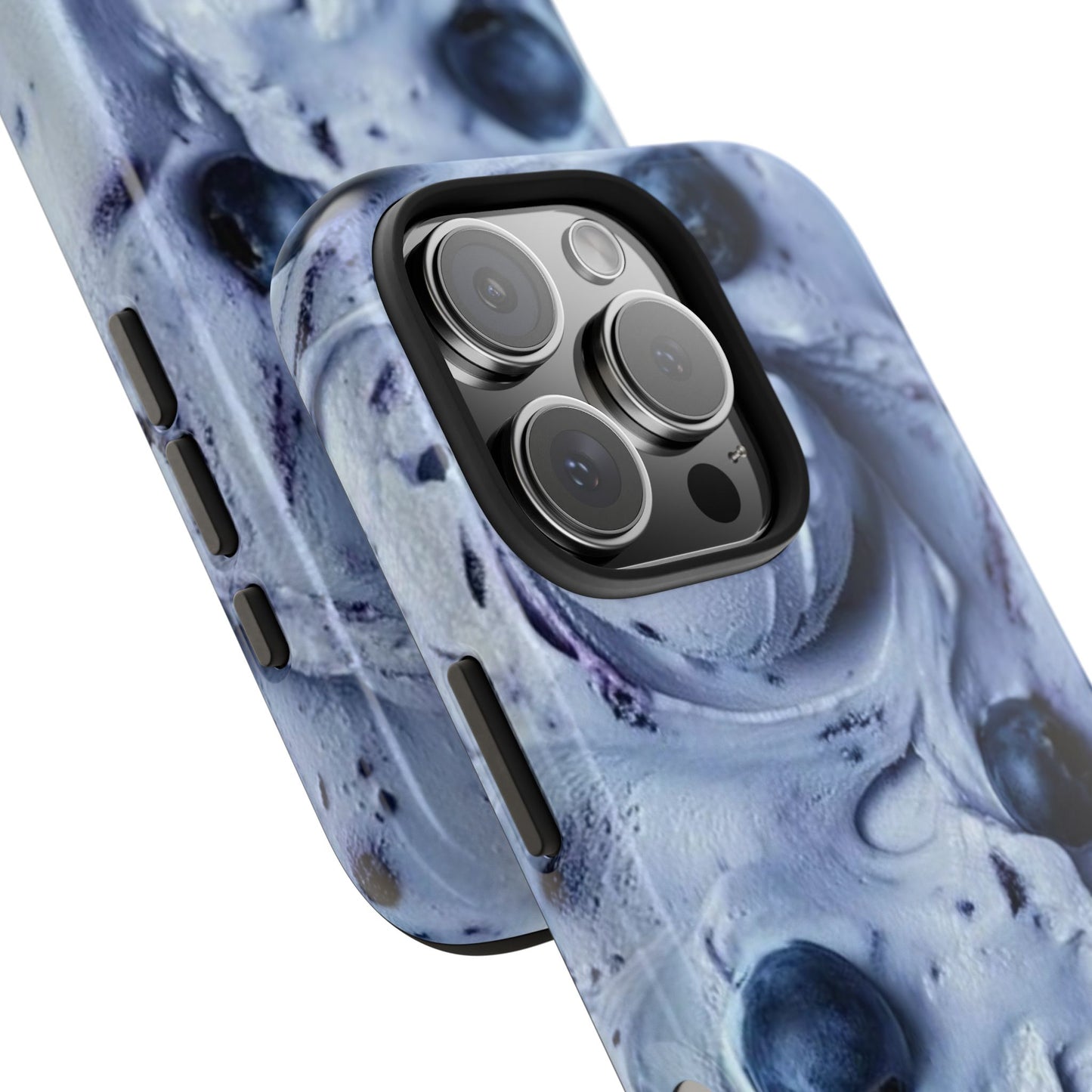 Blueberry Swirl Tough Phone Case — Protective Artistic Fruit Pattern
