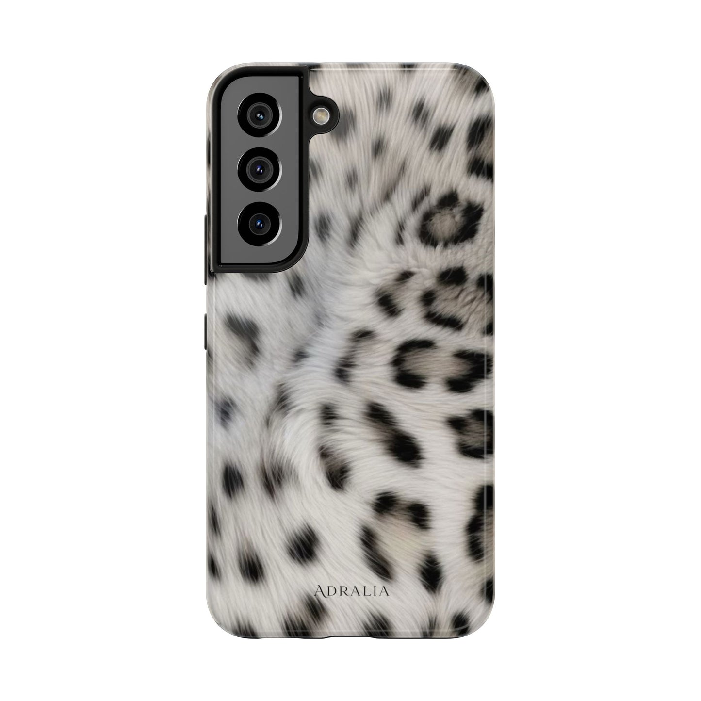 Leopard Fur Tough Phone Case — White Snow Cheetah Protective Cover