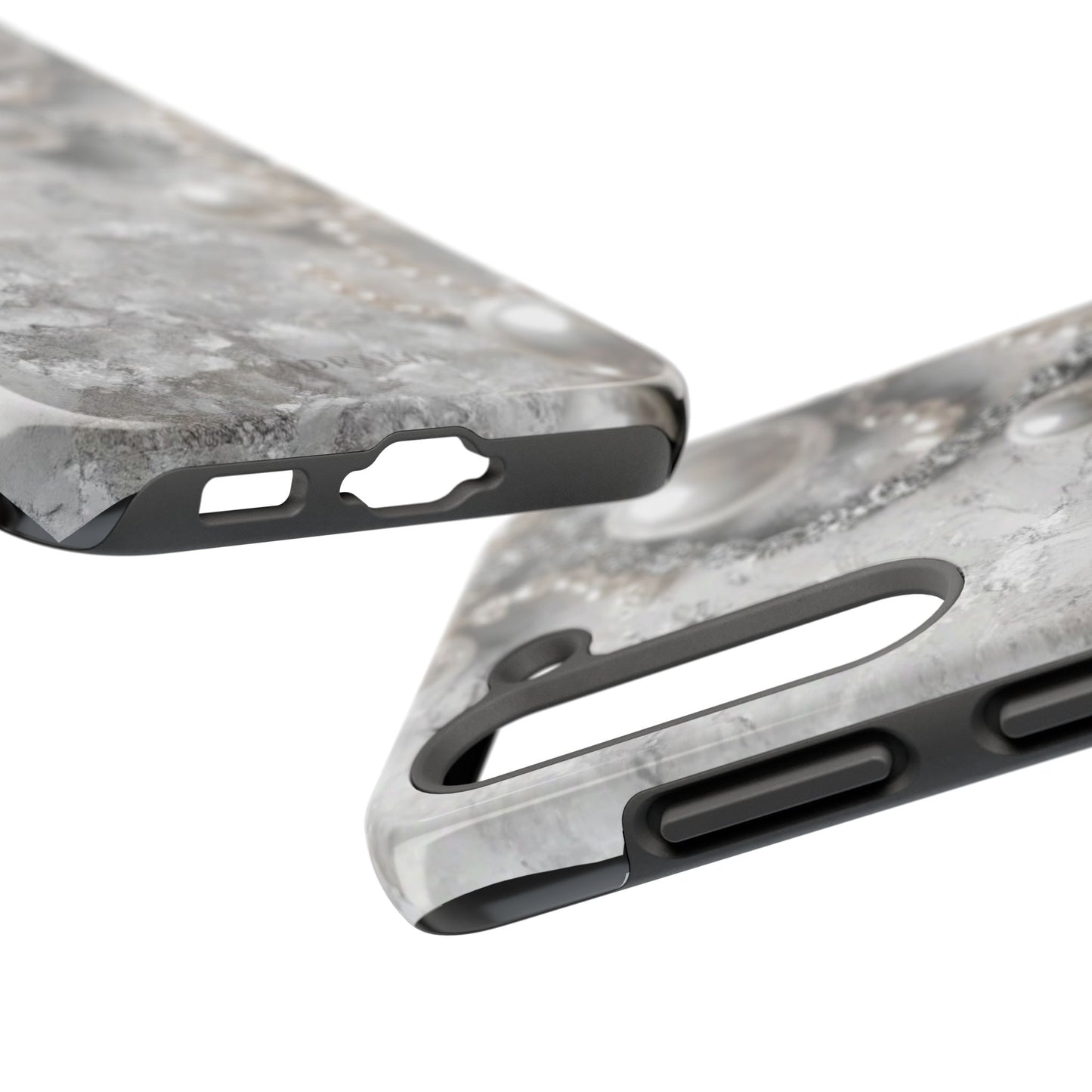 Pearl Luxe Tough Phone Case — Elegant Pearl & Crystal Protective Cover