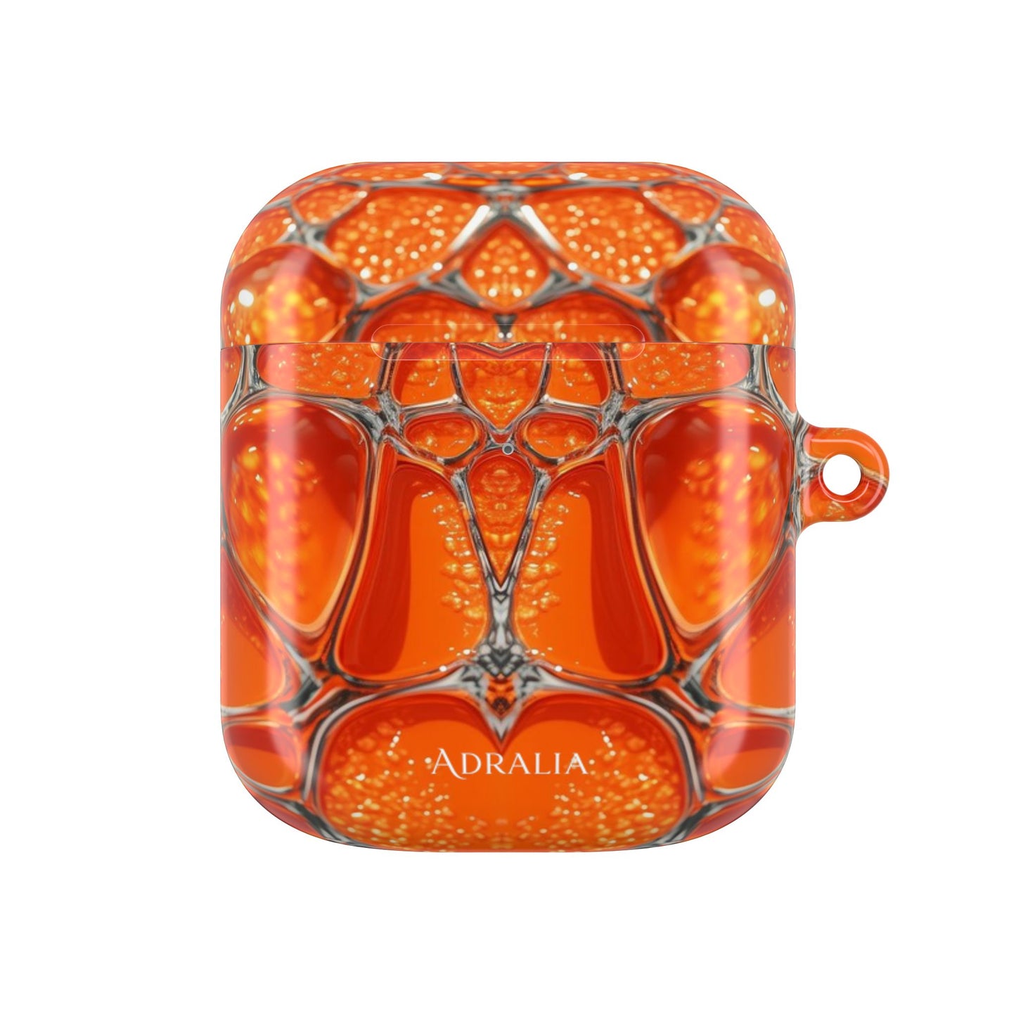 Orange Abstract Pattern AirPod Case — Vibrant Geometric Protective Cover
