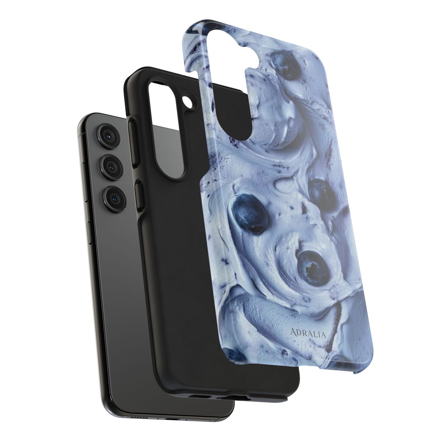 Blueberry Swirl Tough Phone Case — Protective Artistic Fruit Pattern