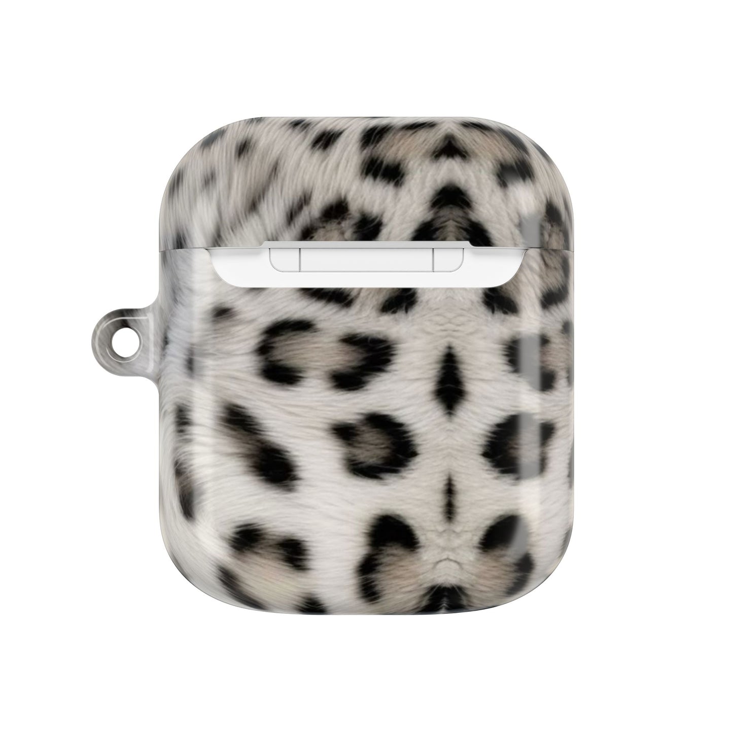 Leopard Print AirPod Case — Faux Fur Black & White Protective Cover