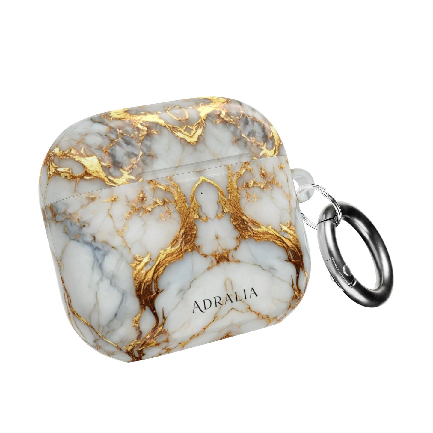 Marble Gold Luxe AirPod Case — Elegant White & Gold Charging Case Cover