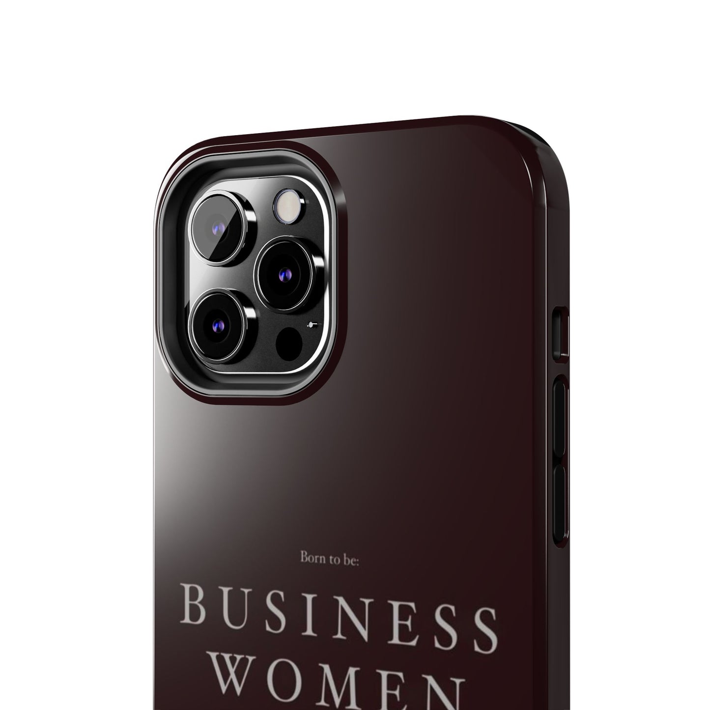 Business Women Tough Phone Case — Empowering Burgundy Protective Phone Cover