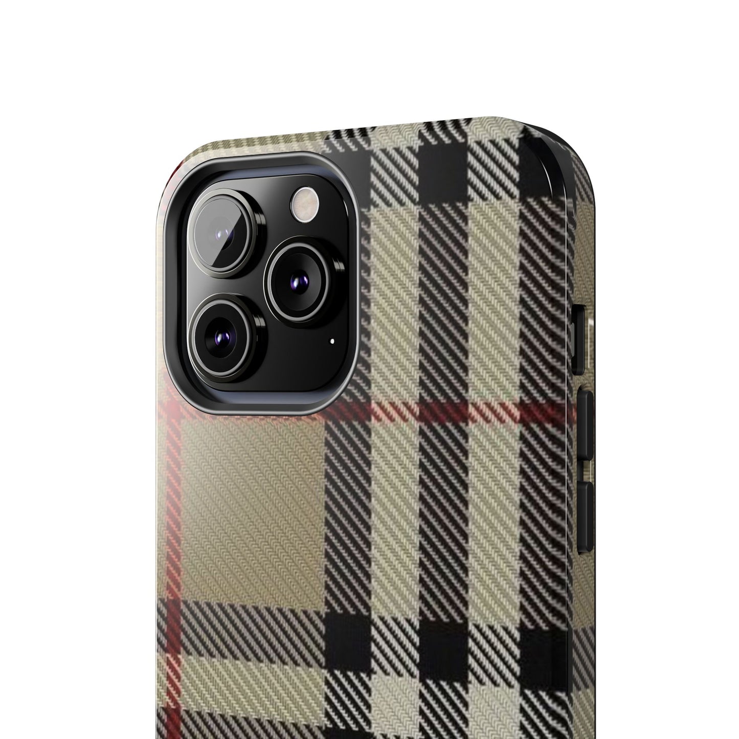 Plaid Tough Phone Case — Classic Beige Check Protective Cover