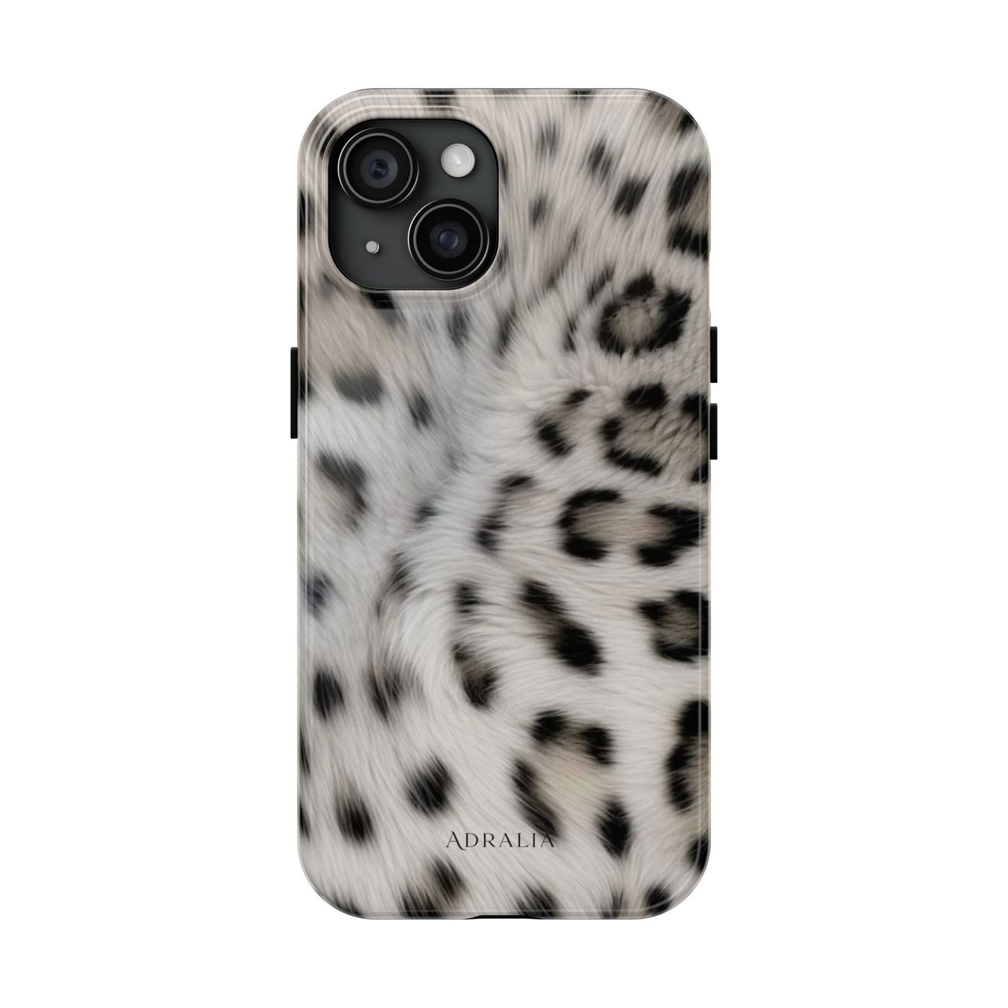 Leopard Fur Tough Phone Case — White Snow Cheetah Protective Cover
