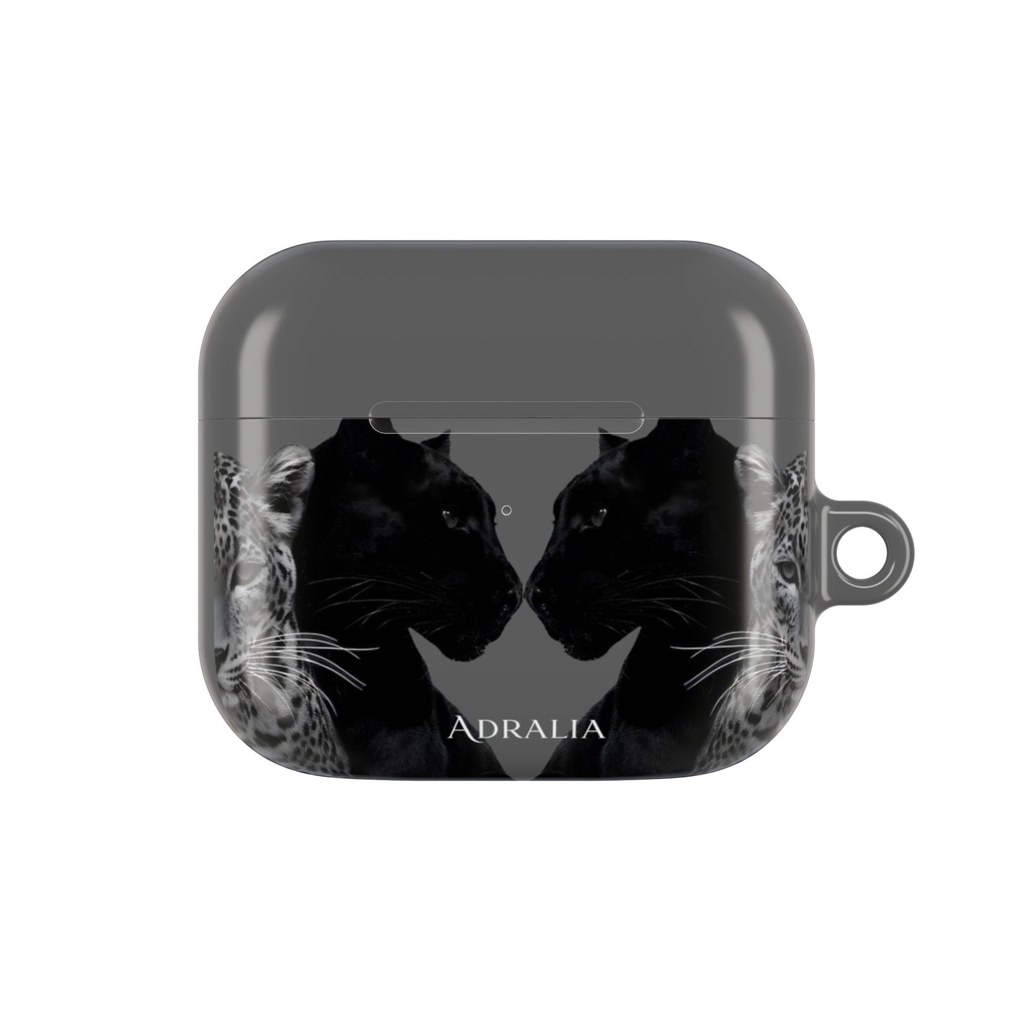 Black Cat Mirror AirPod Case — "Adralia" Protective Wireless Earbud Cover