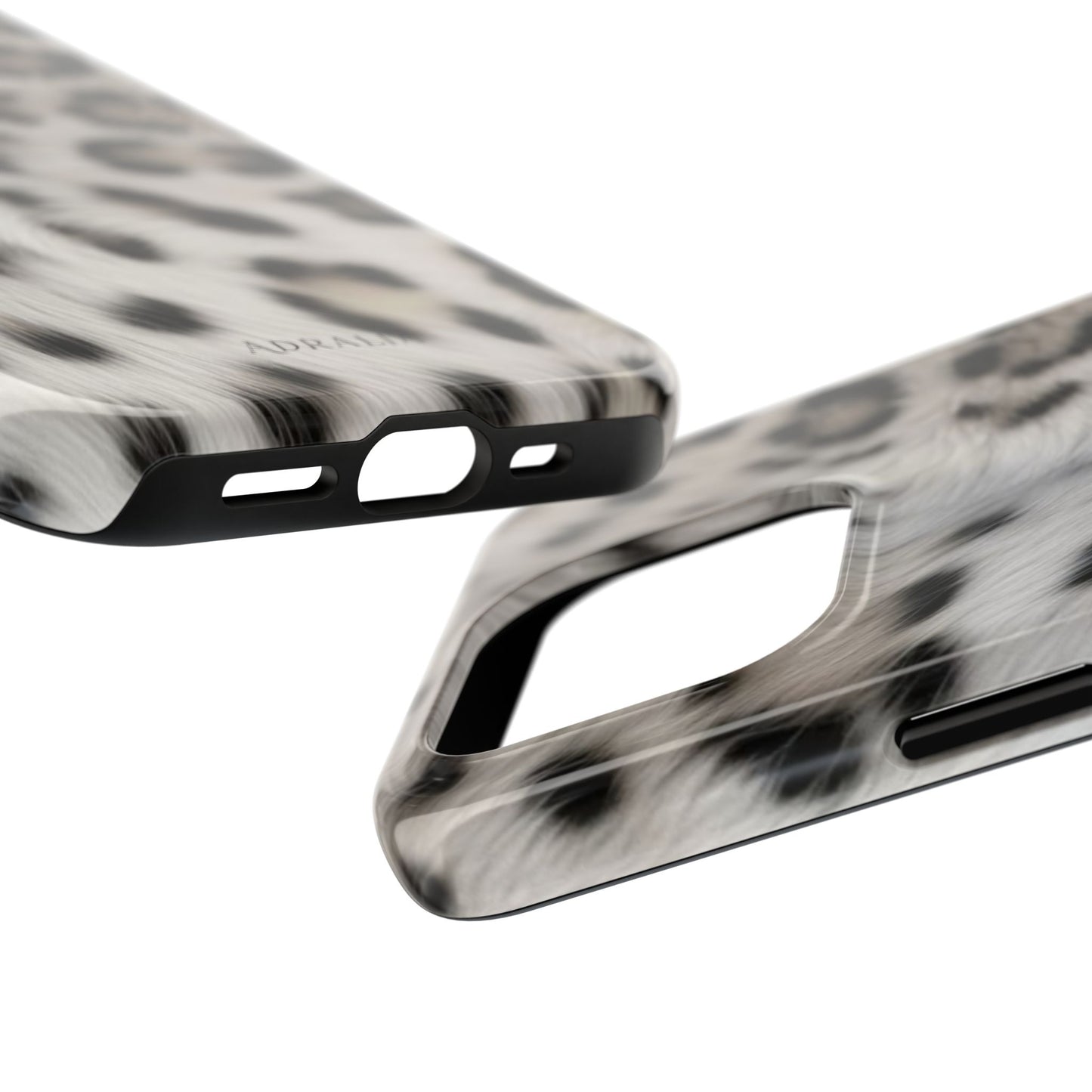 Leopard Fur Tough Phone Case — White Snow Cheetah Protective Cover