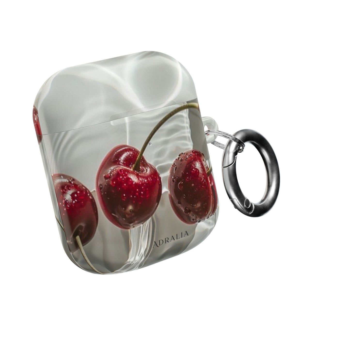 Cherry Splash AirPod Case — Glossy Red Cherry Protective Case