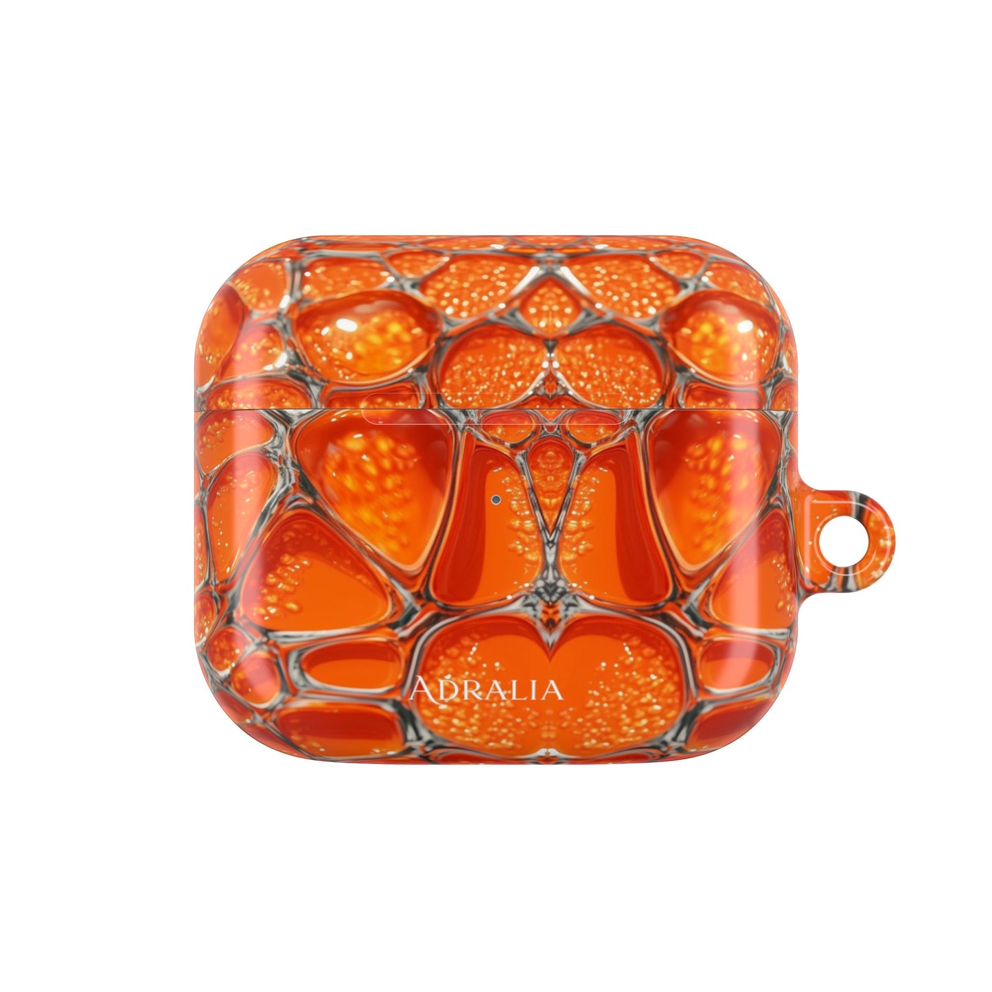 Orange Abstract Pattern AirPod Case — Vibrant Geometric Protective Cover