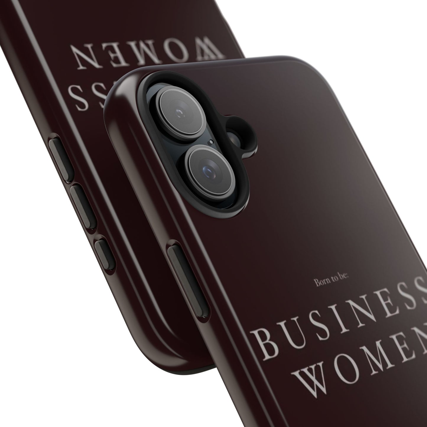 Business Women Tough Phone Case — Empowering Burgundy Protective Phone Cover