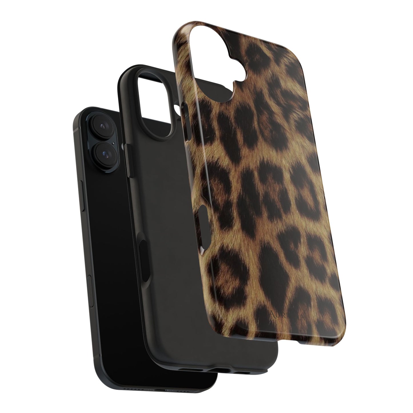 Leopard Print Tough Phone Case — Durable Animal-Print Protective Cover