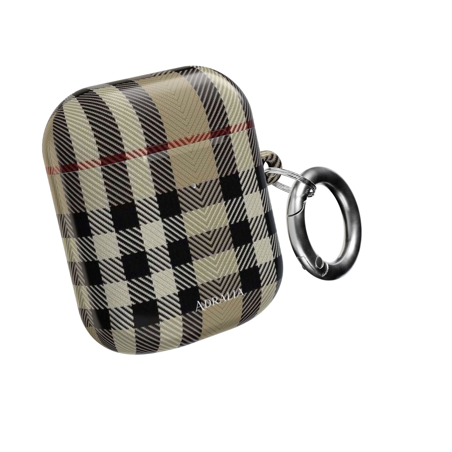 Plaid AirPod Case — Beige Classic Check Protective Cover