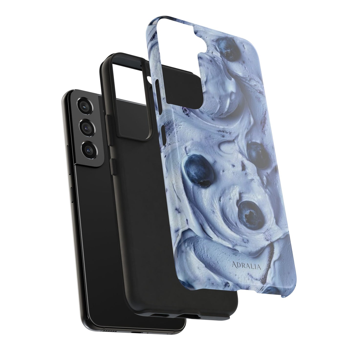 Blueberry Swirl Tough Phone Case — Protective Artistic Fruit Pattern