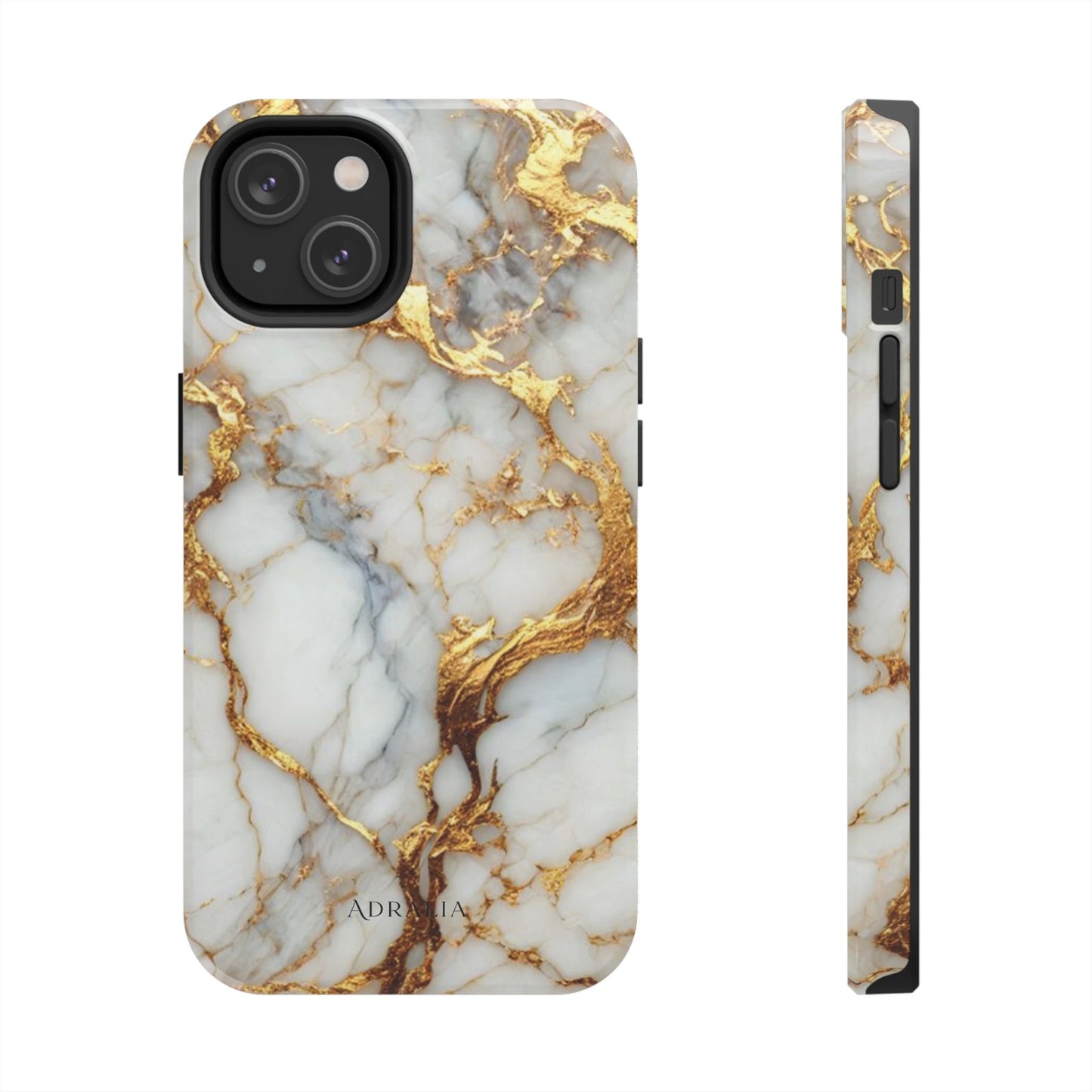 Gold Veined Marble Tough Phone Case — Luxury Protective Phone Case