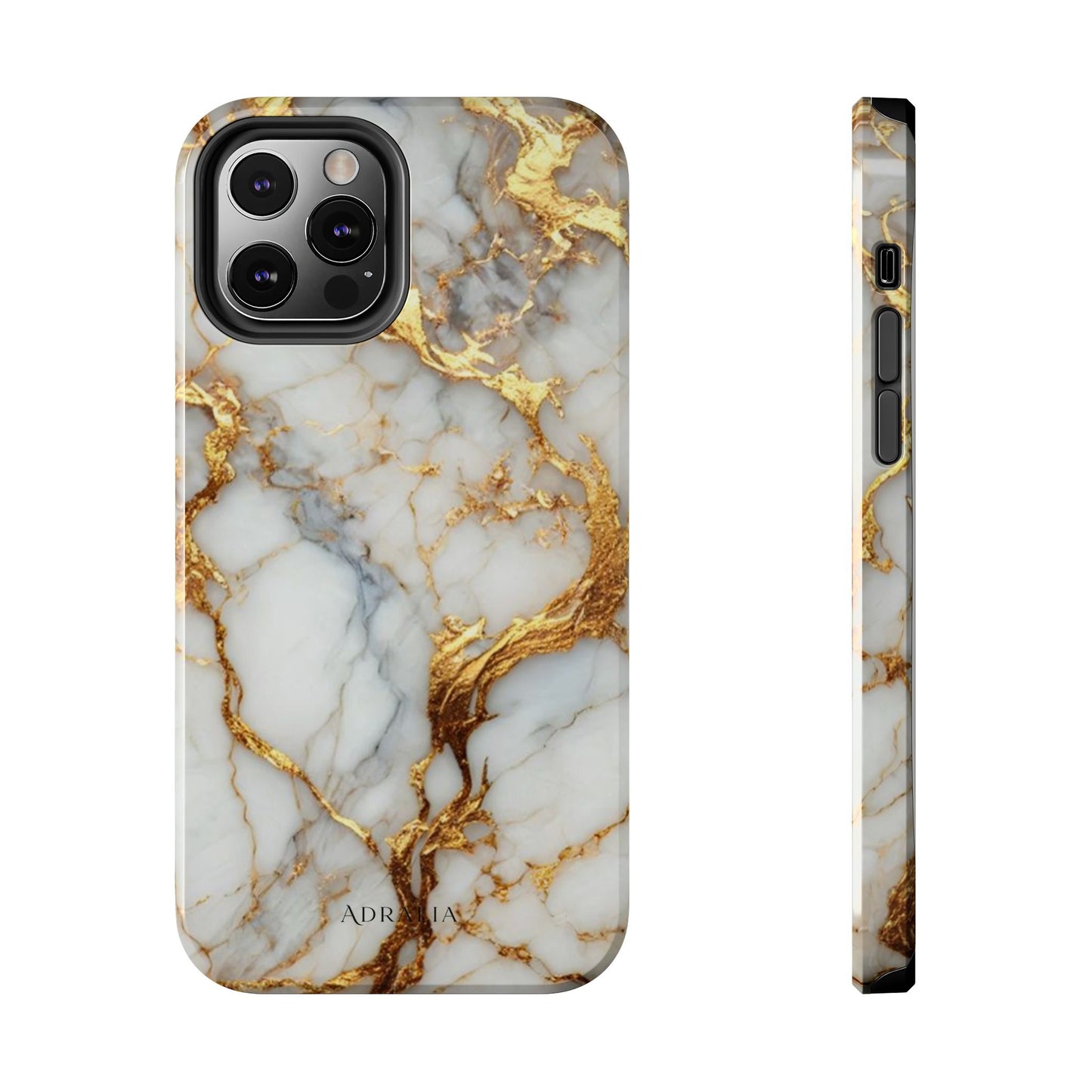 Gold Veined Marble Tough Phone Case — Luxury Protective Phone Case