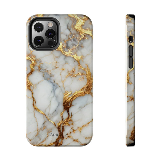 Gold Veined Marble Tough Phone Case — Luxury Protective Phone Case