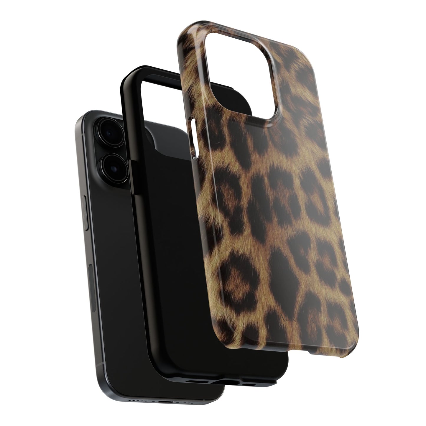 Leopard Print Tough Phone Case — Durable Animal-Print Protective Cover