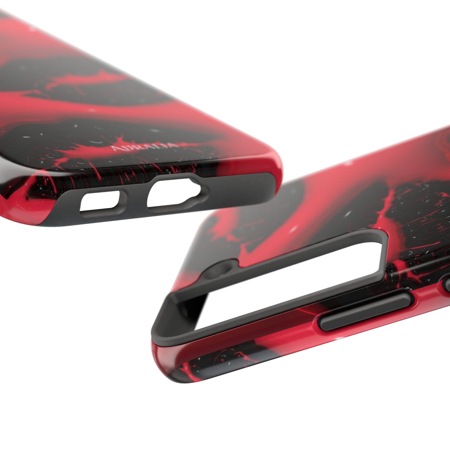 Tough Phone Case – Red Gloss Kiss Print, Shockproof Protective Cover