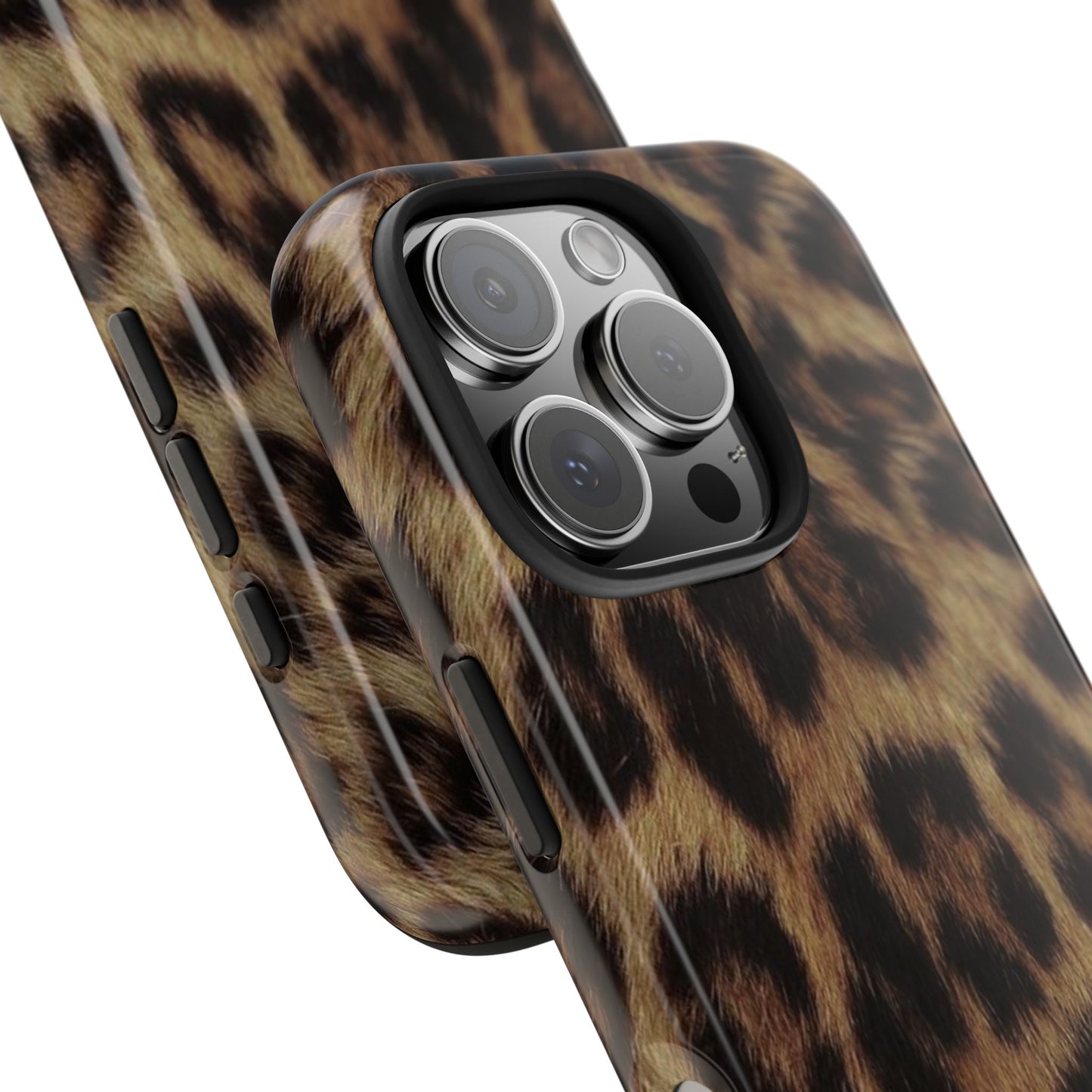 Leopard Print Tough Phone Case — Durable Animal-Print Protective Cover
