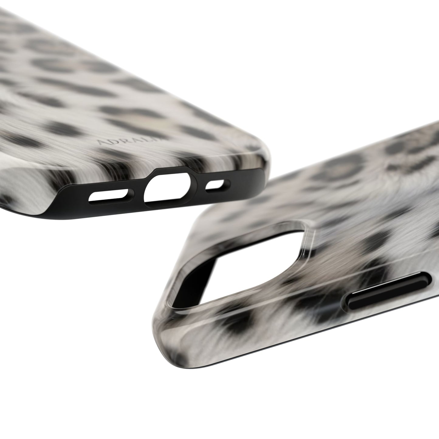 Leopard Fur Tough Phone Case — White Snow Cheetah Protective Cover