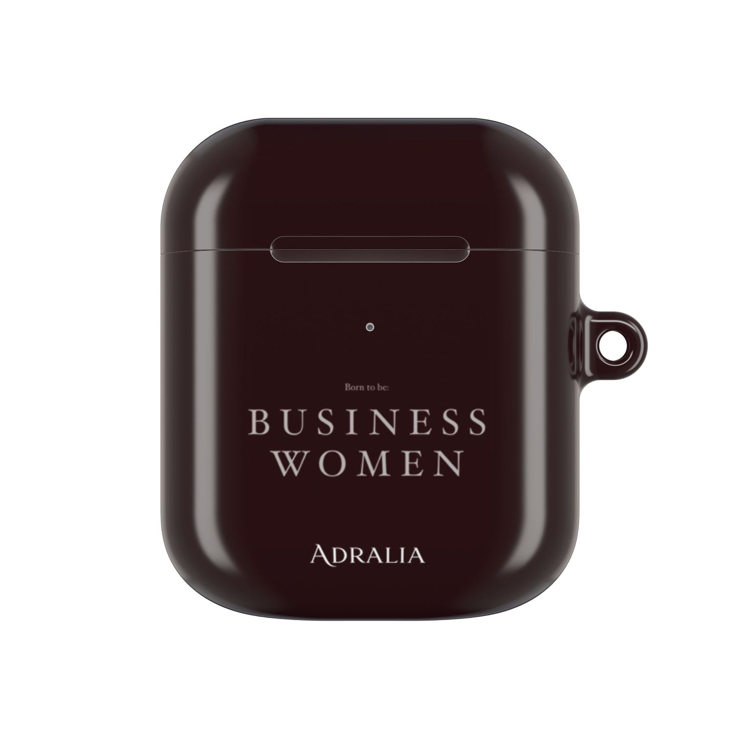 Business Women AirPods Case — Elegant Maroon Protective Cover
