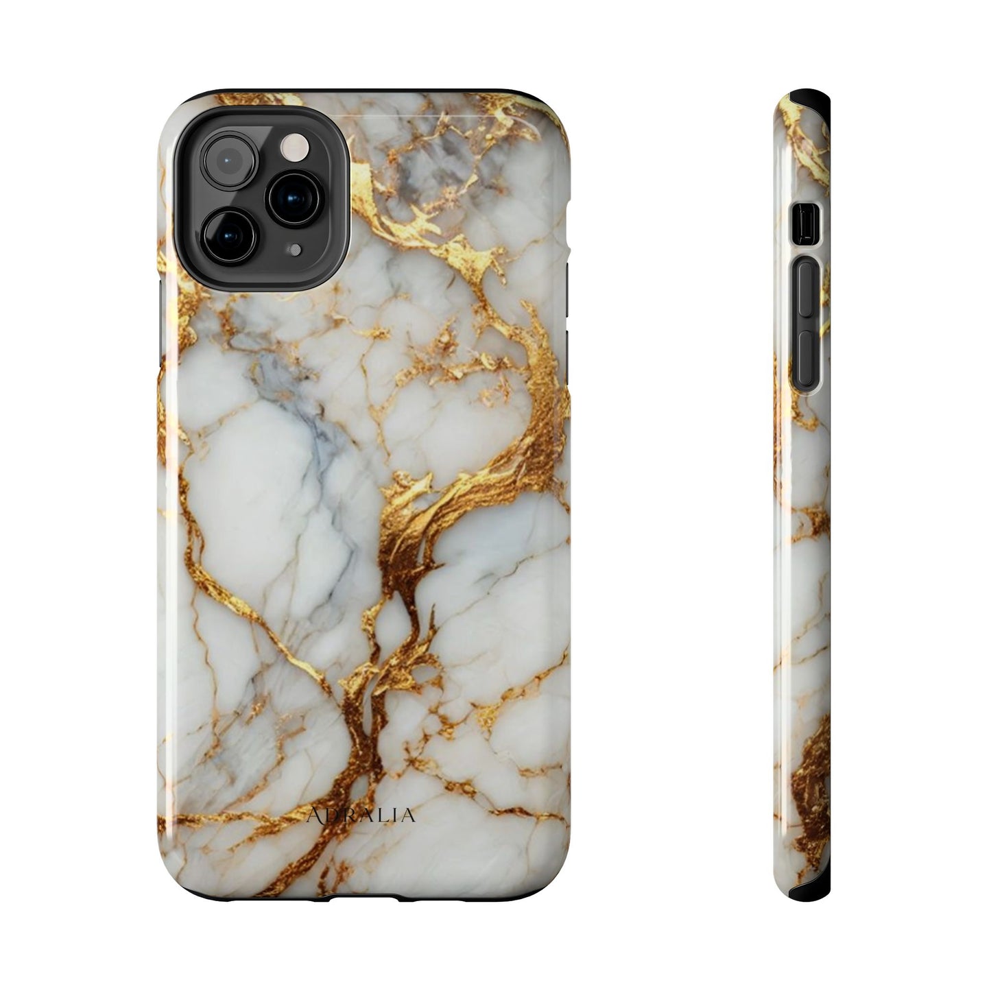 Gold Veined Marble Tough Phone Case — Luxury Protective Phone Case