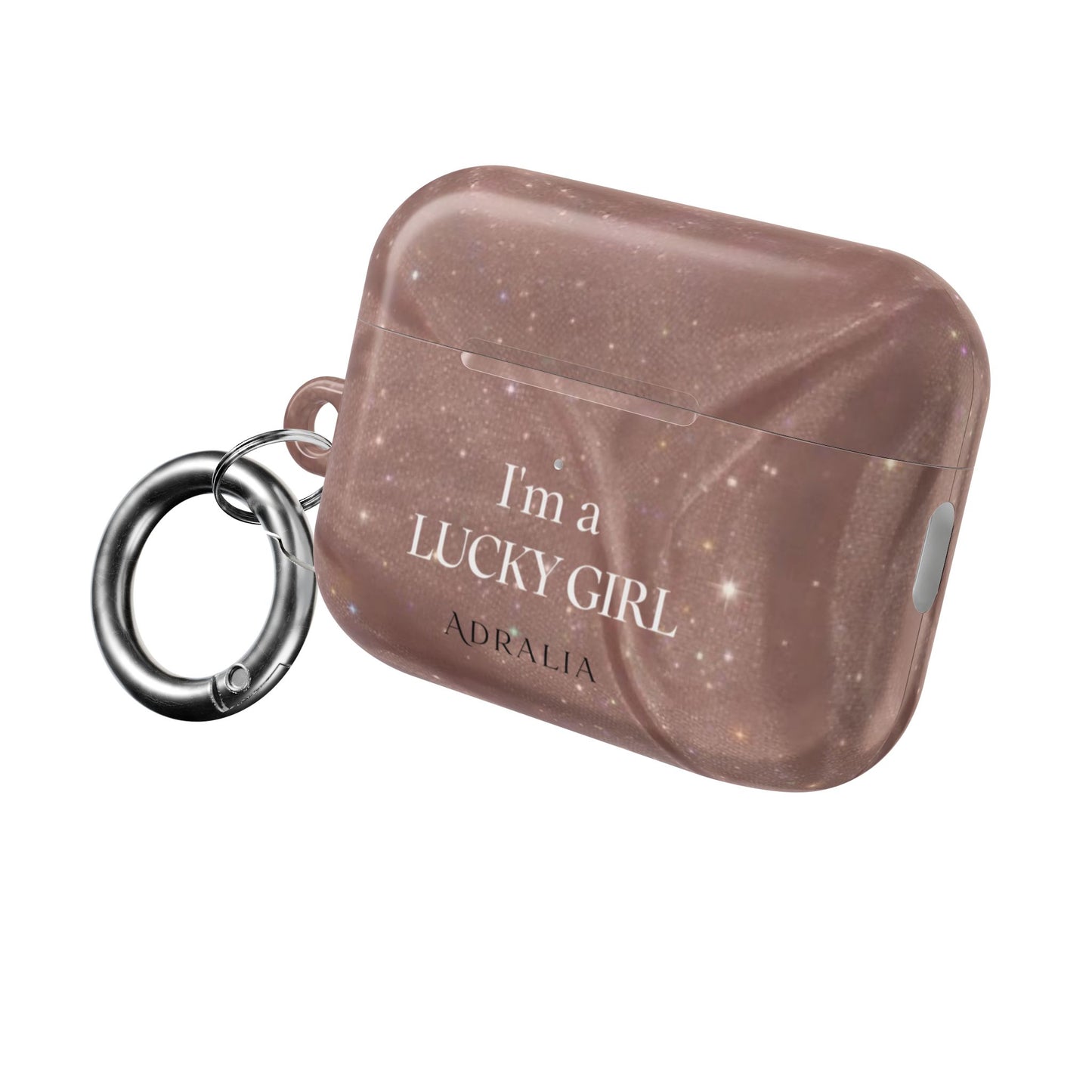 AirPod Case — "I'm a Lucky Girl" Marble Protective Case