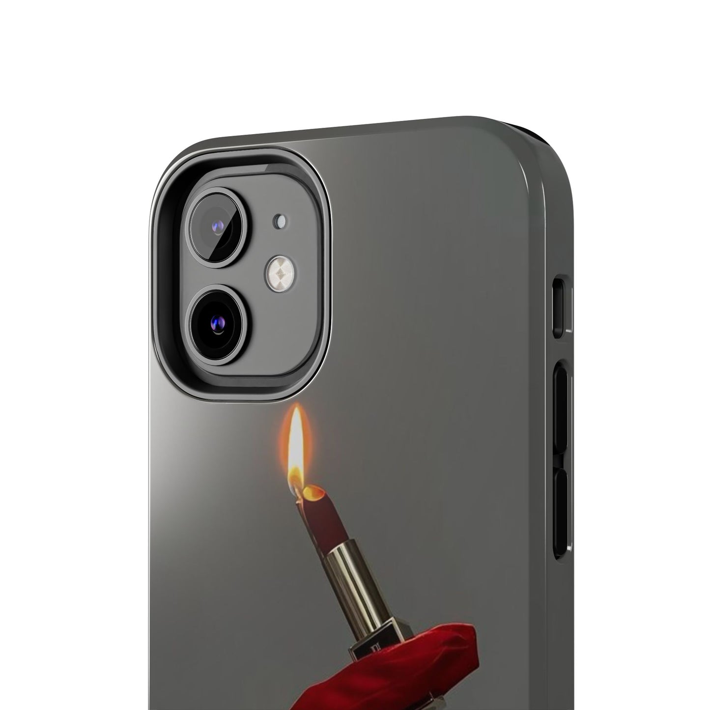 Red Glove Lighter Tough Phone Case — Dark Gothic Flame Protective Cover