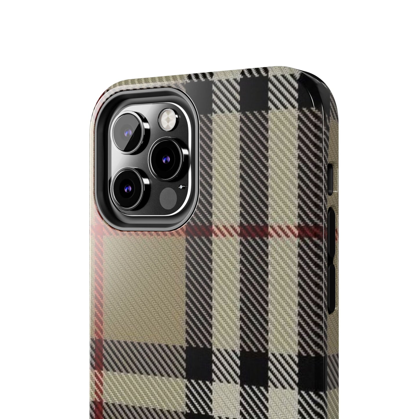 Plaid Tough Phone Case — Classic Beige Check Protective Cover