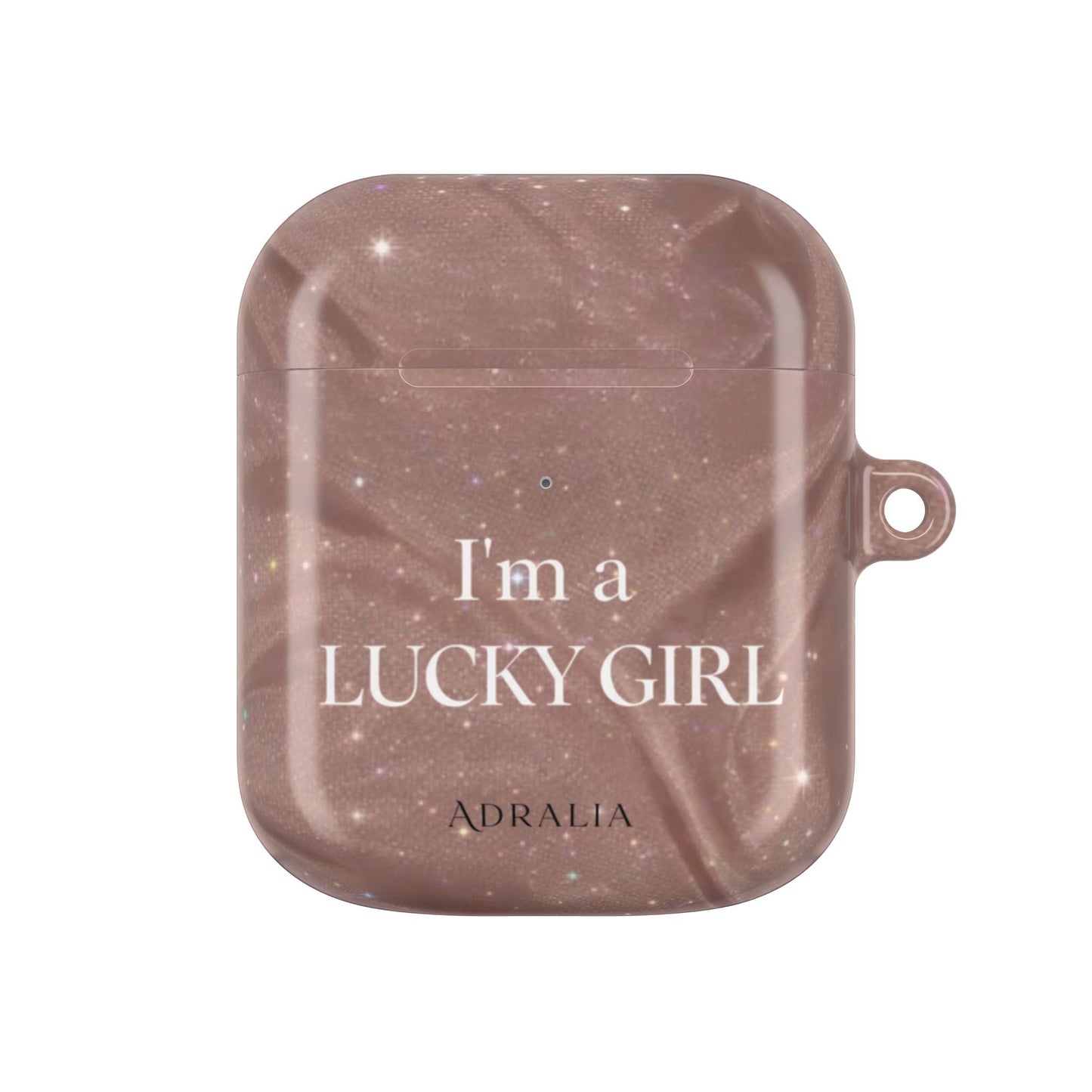 AirPod Case — "I'm a Lucky Girl" Marble Protective Case
