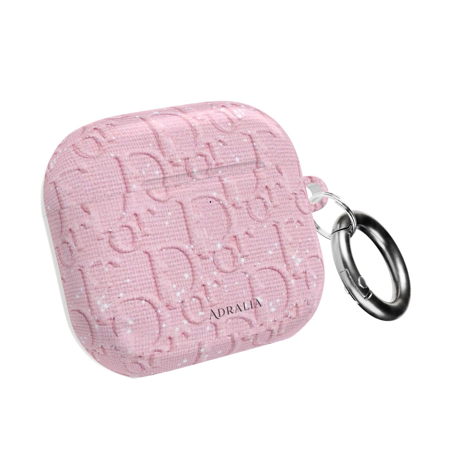 Pink Embossed Designer-Style AirPod Case