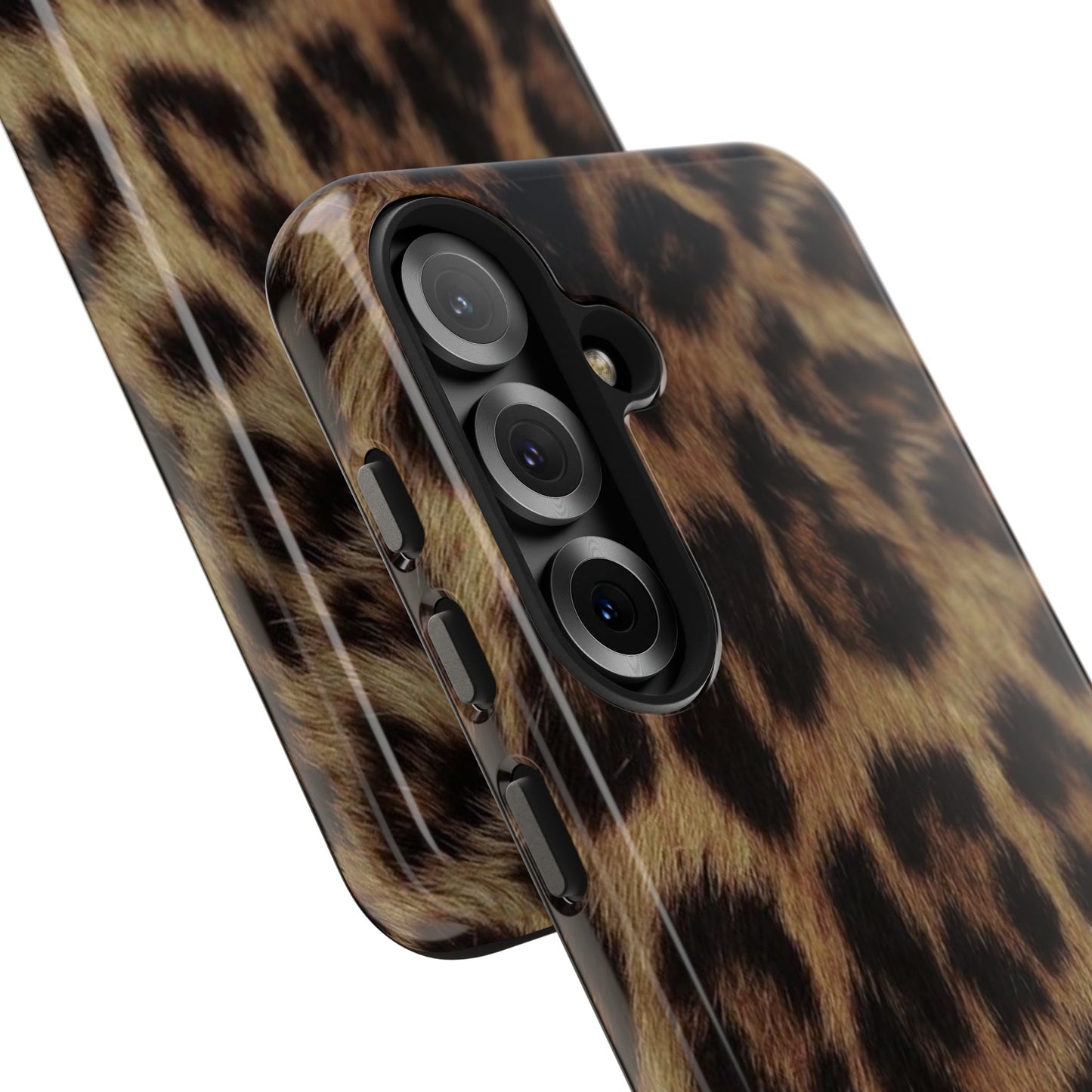 Leopard Print Tough Phone Case — Durable Animal-Print Protective Cover