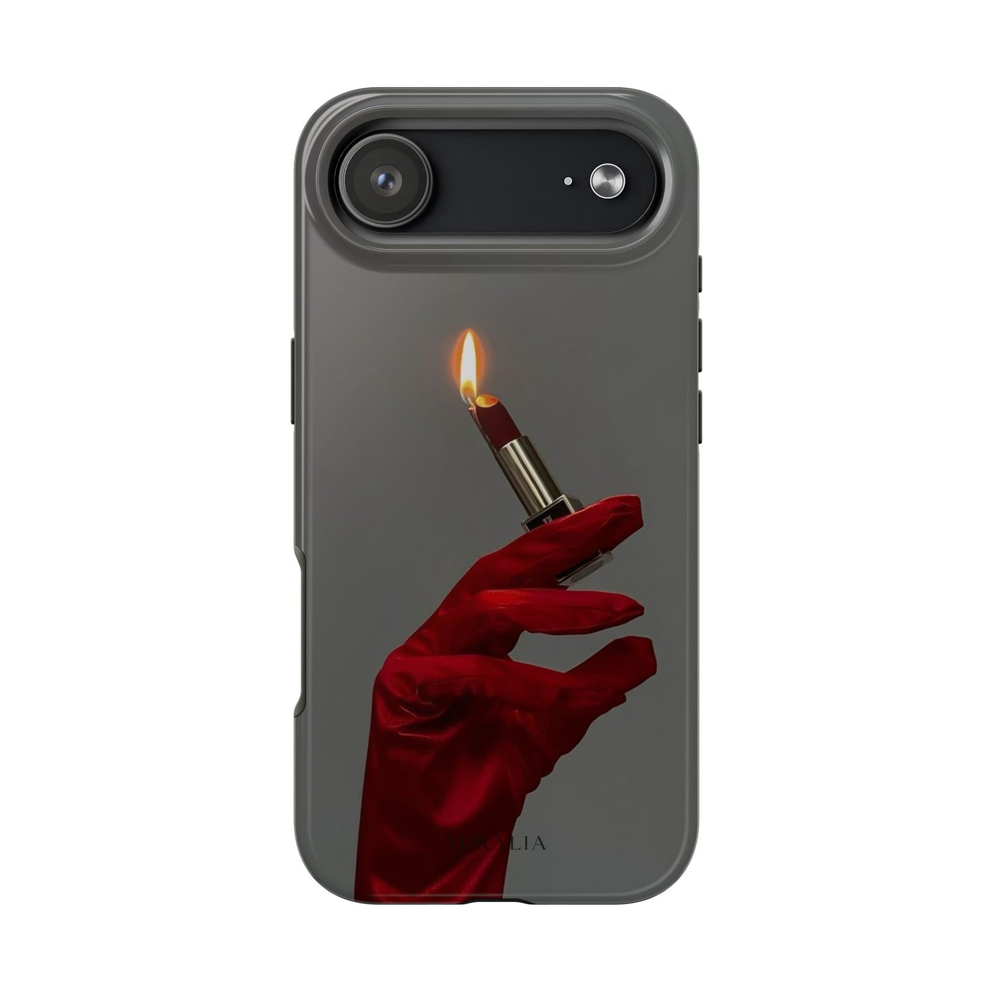Red Glove Lighter Tough Phone Case — Dark Gothic Flame Protective Cover