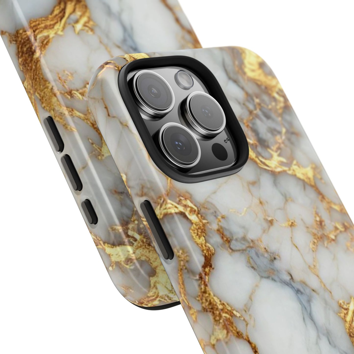 Gold Veined Marble Tough Phone Case — Luxury Protective Phone Case