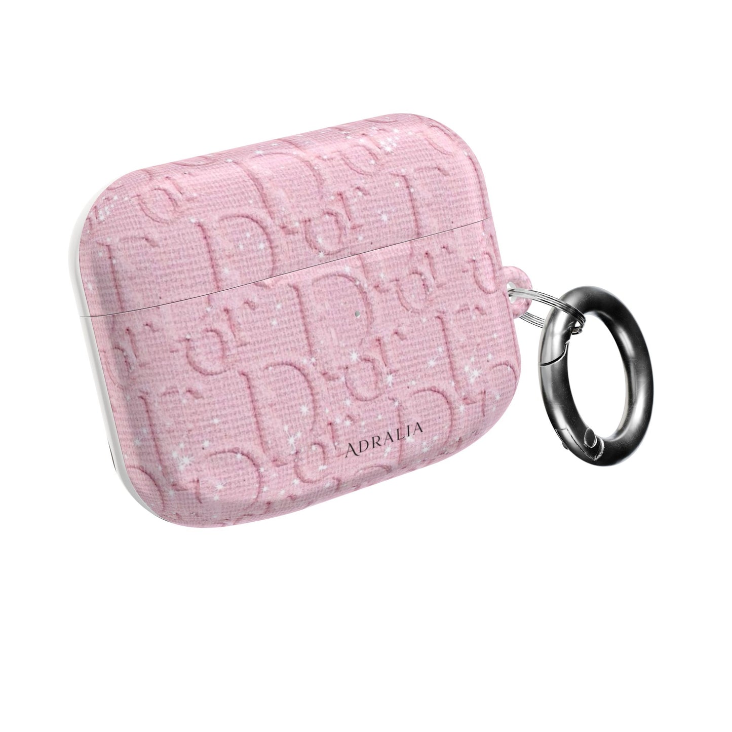 Pink Embossed Designer-Style AirPod Case