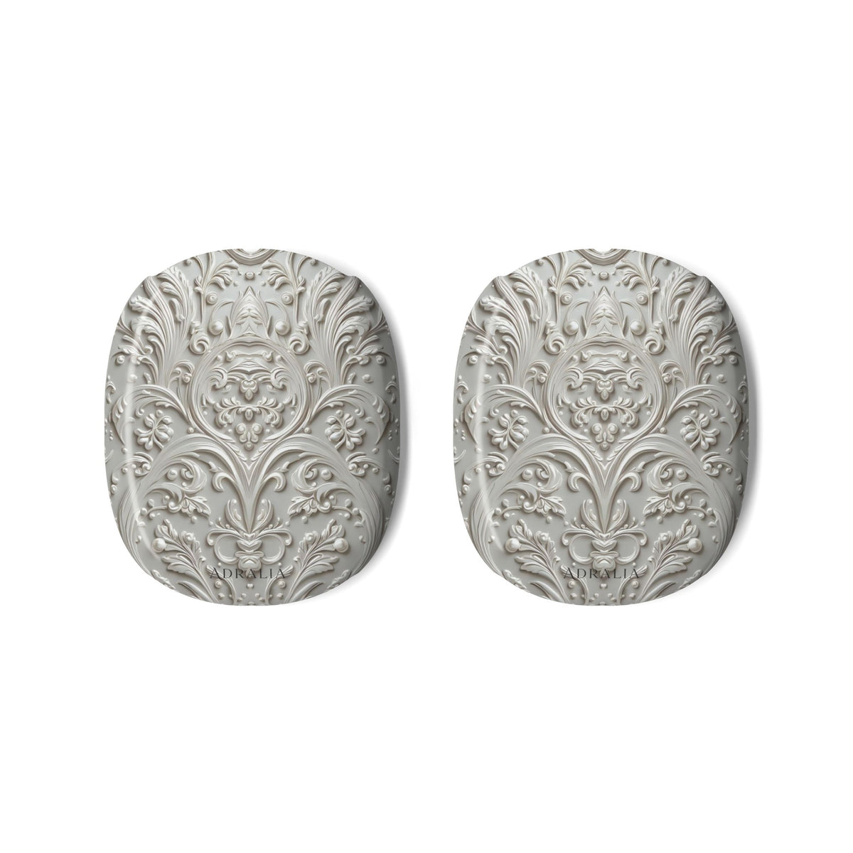 Baroque Relief AirPods Max Shell Case — Elegant Vintage Damask Ear Cup Covers