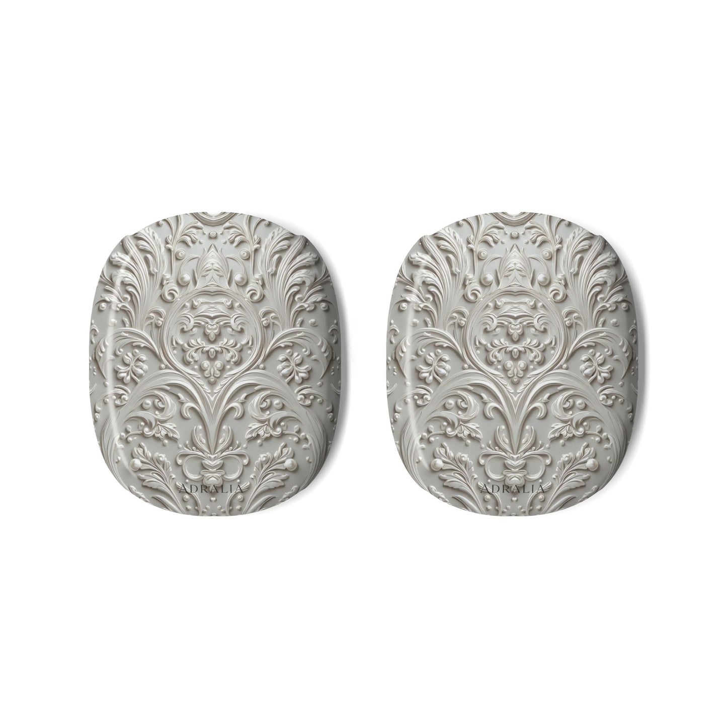 Baroque Relief AirPods Max Shell Case — Elegant Vintage Damask Ear Cup Covers