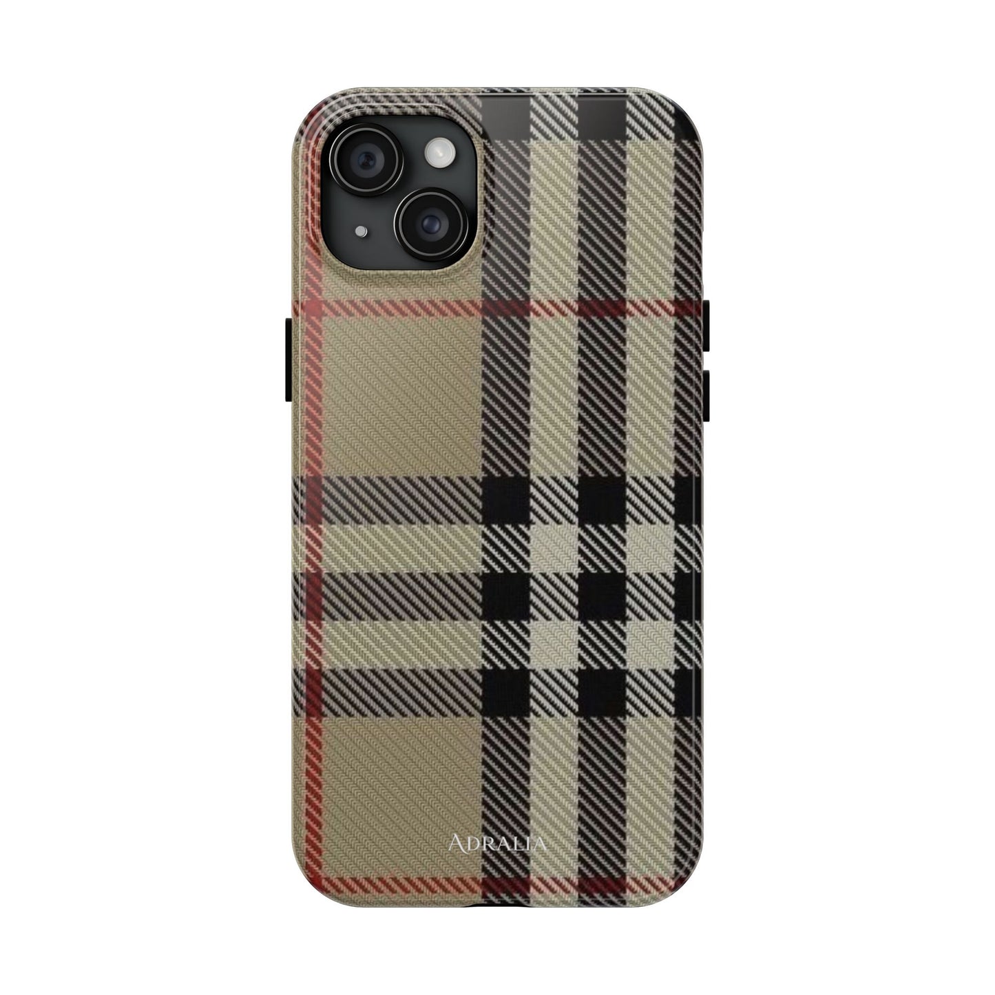 Plaid Tough Phone Case — Classic Beige Check Protective Cover