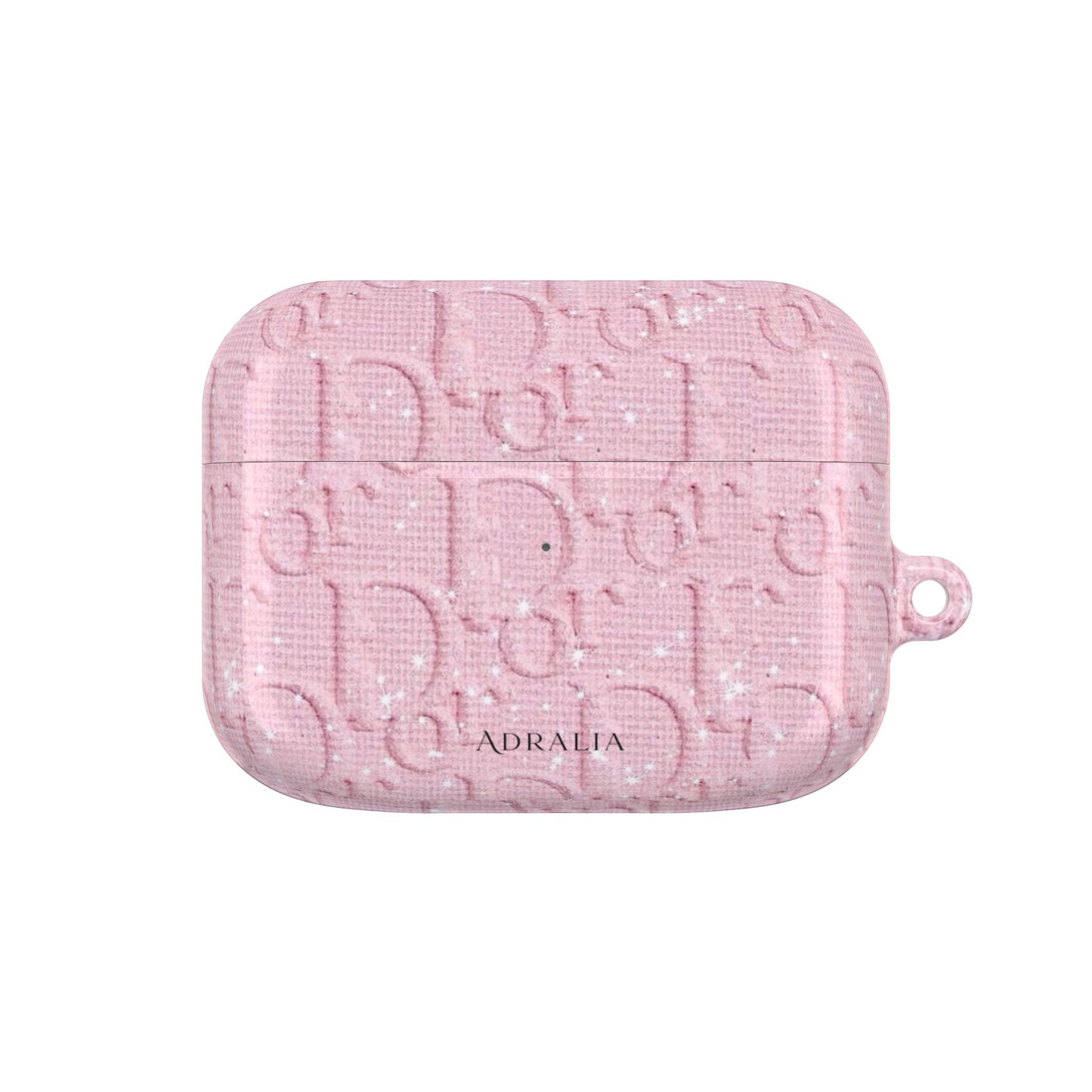 Pink Embossed Designer-Style AirPod Case