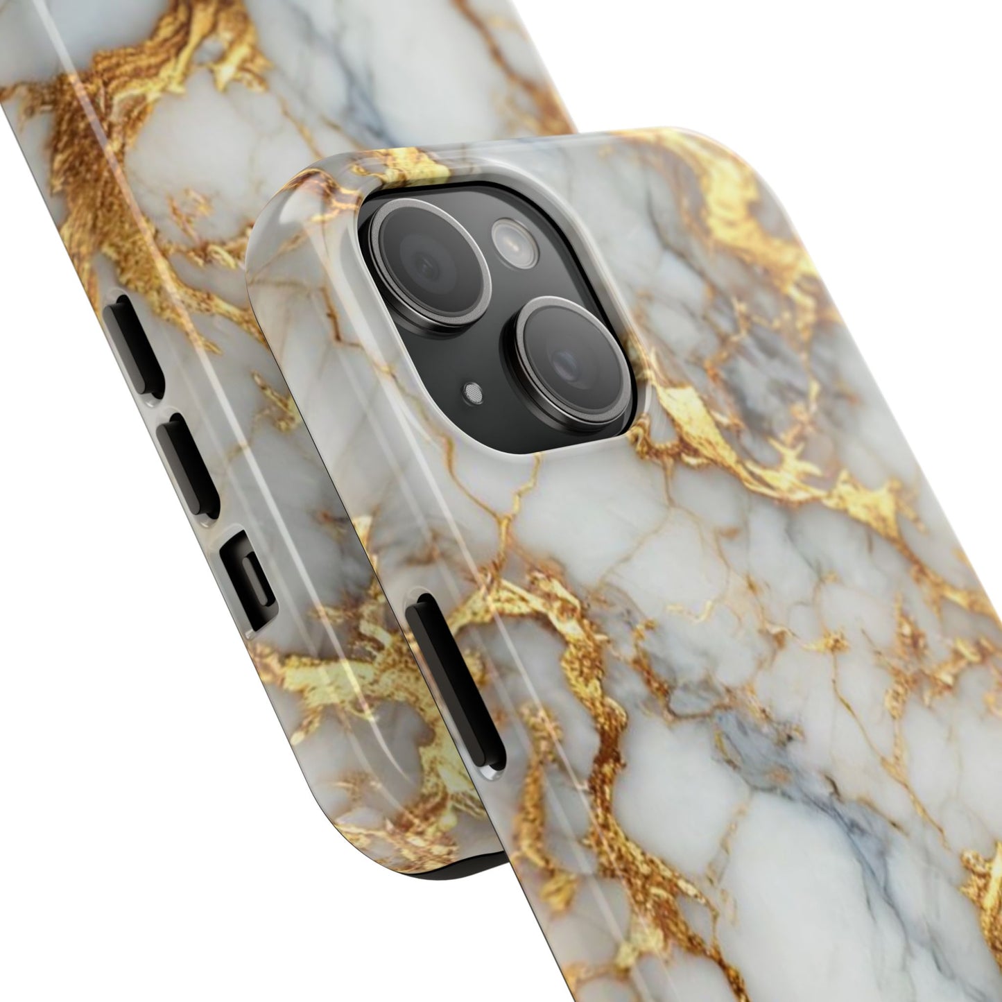 Gold Veined Marble Tough Phone Case — Luxury Protective Phone Case
