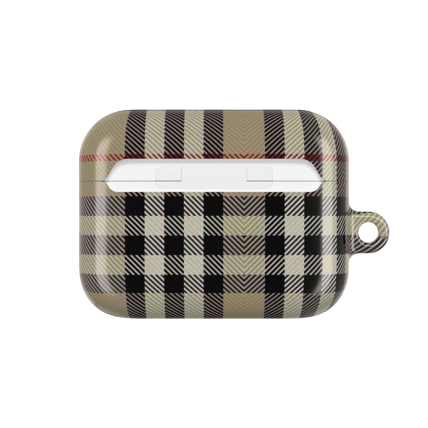 Plaid AirPod Case — Beige Classic Check Protective Cover