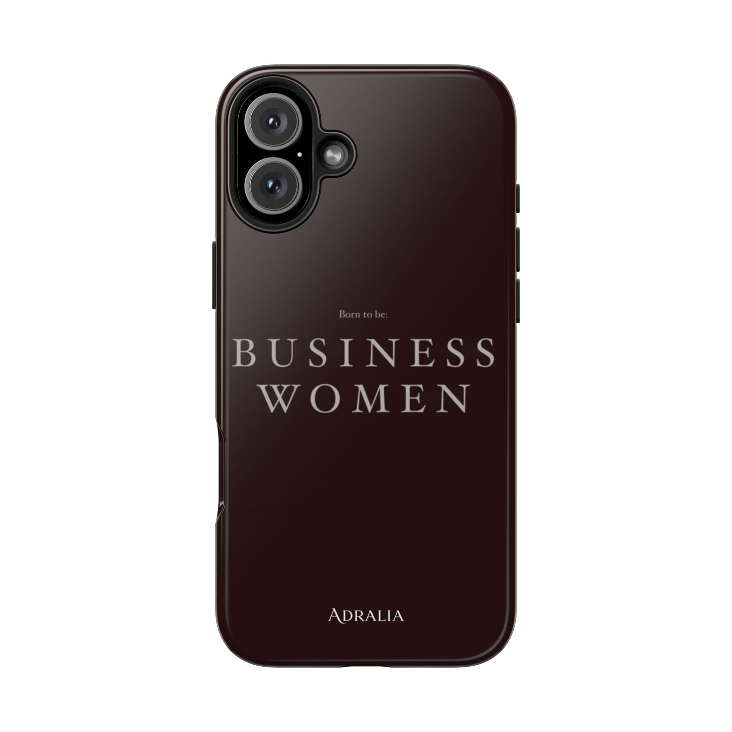Business Women Tough Phone Case — Empowering Burgundy Protective Phone Cover