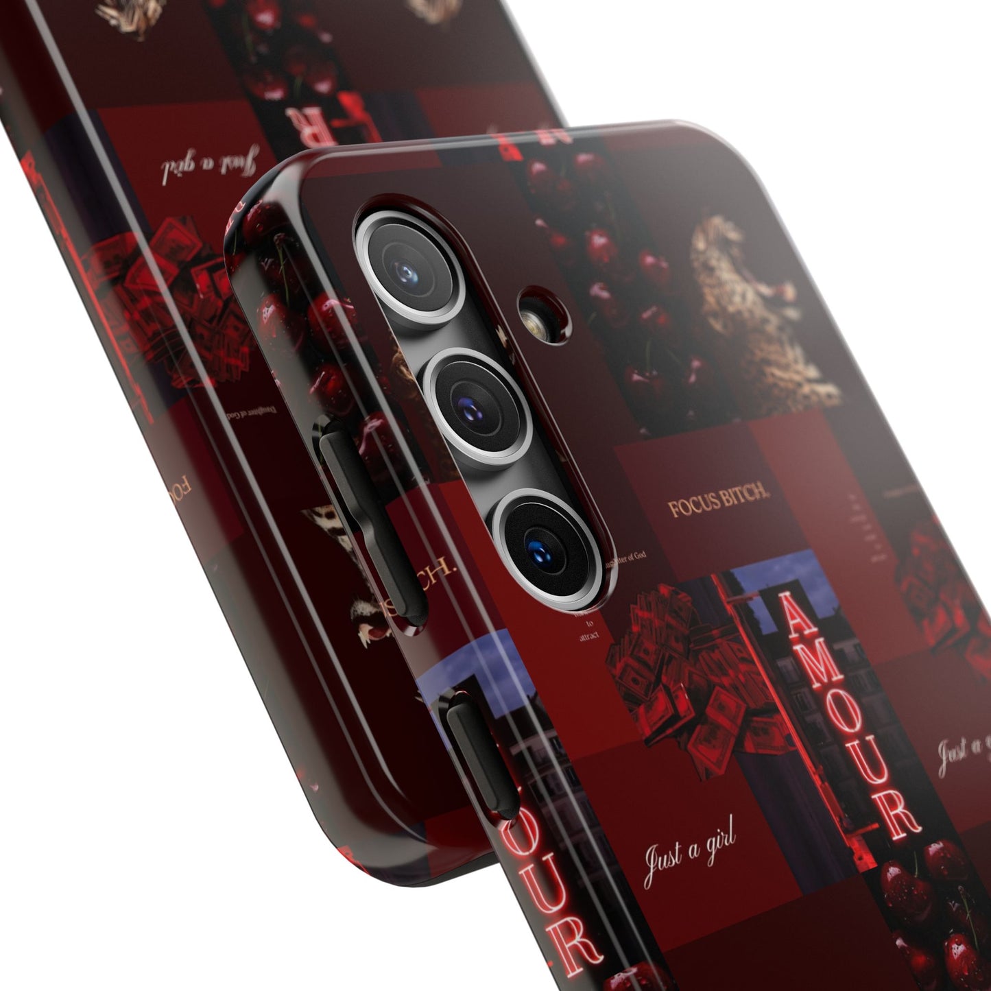 Tough Phone Case — Amour Red Leopard Graphic Protective Cover