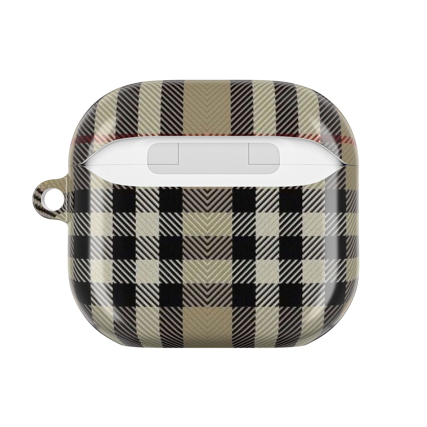 Plaid AirPod Case — Beige Classic Check Protective Cover
