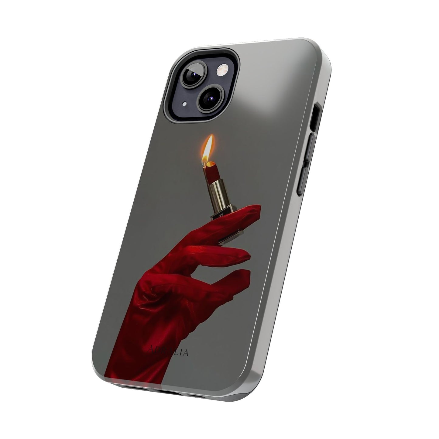 Red Glove Lighter Tough Phone Case — Dark Gothic Flame Protective Cover
